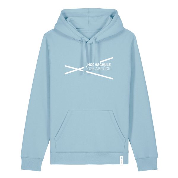 Unisex Organic Hooded Sweatshirt, sky blue, modern